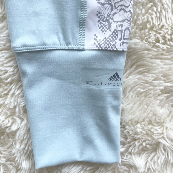 NWT Stella McCartney x Adidas Blue Snakeskin Leggings - Picture 8 of 8